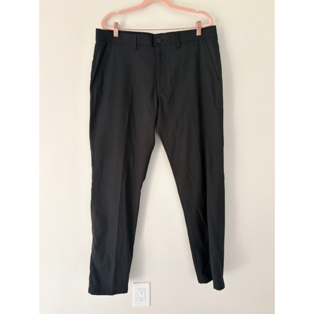 Kenneth Cole Reaction Mens‎ Black Dress Pants Flat Front Trousers 36x32 2502757